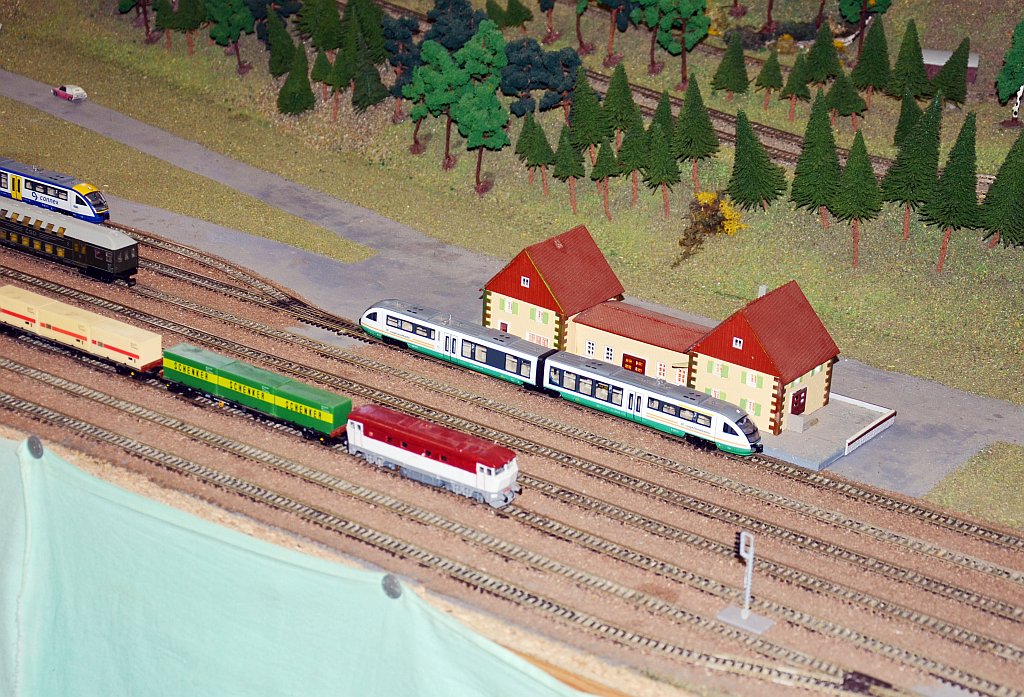 výstava modelového kolejiště v budově žst. Lysá n/L