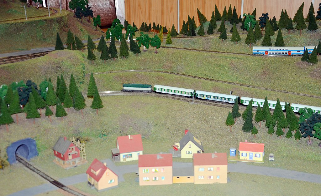 výstava modelového kolejiště v budově žst. Lysá n/L